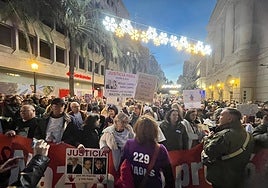 Manifestación de afectados por la dana.