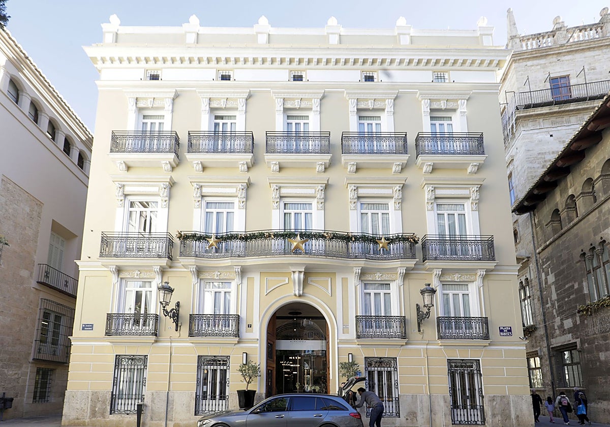 Hotel Palacio Vallier, en diciembre de 2023, en Valencia.