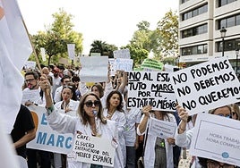 Anterior huelga de médicos en Valencia en octubre.