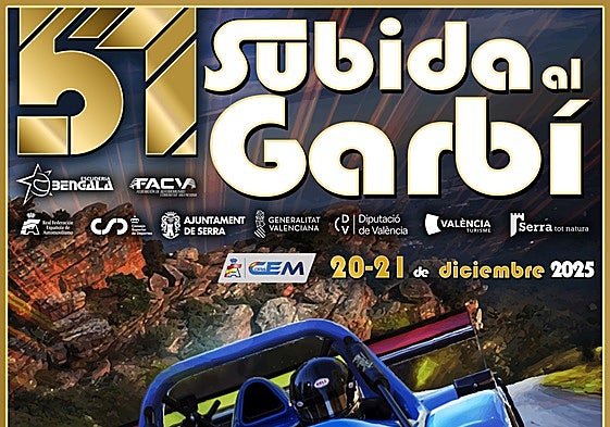 Parte superior del cartel correspondiente a la nueva edición de la subida al Garbí.