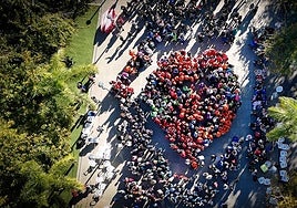 Imagen aérea de la marcha de este miércoles en Torrent.