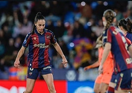 Gema Soliveres, en el partido contra el Barça femenino.