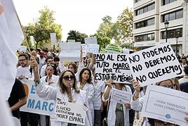 Huelga de médicos en Valencia el pasado 3 de octubre.