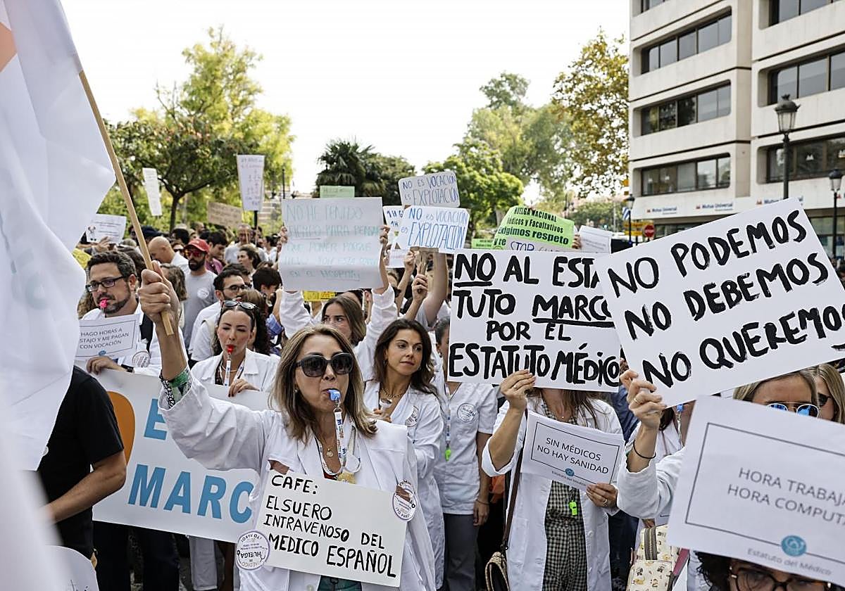 Huelga de médicos en Valencia el pasado 3 de octubre.