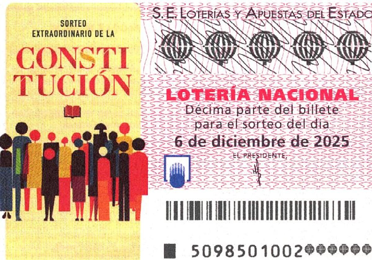 La Lotería Nacional entrega un premio único de 15 millones de euros en el Sorteo Extraordinario del 6 de diciembre