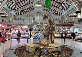 El Mercado Central estrena un Nacimiento creado por Ceballos y Sanabria.