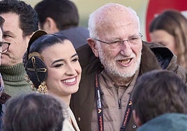 Juan Roig, junto a Carmen Prades, la Fallera Mayor de Valencia de 2026.