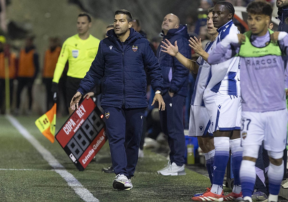 Álvaro del Moral durante el partido de segunda ronda de la Copa del Rey.