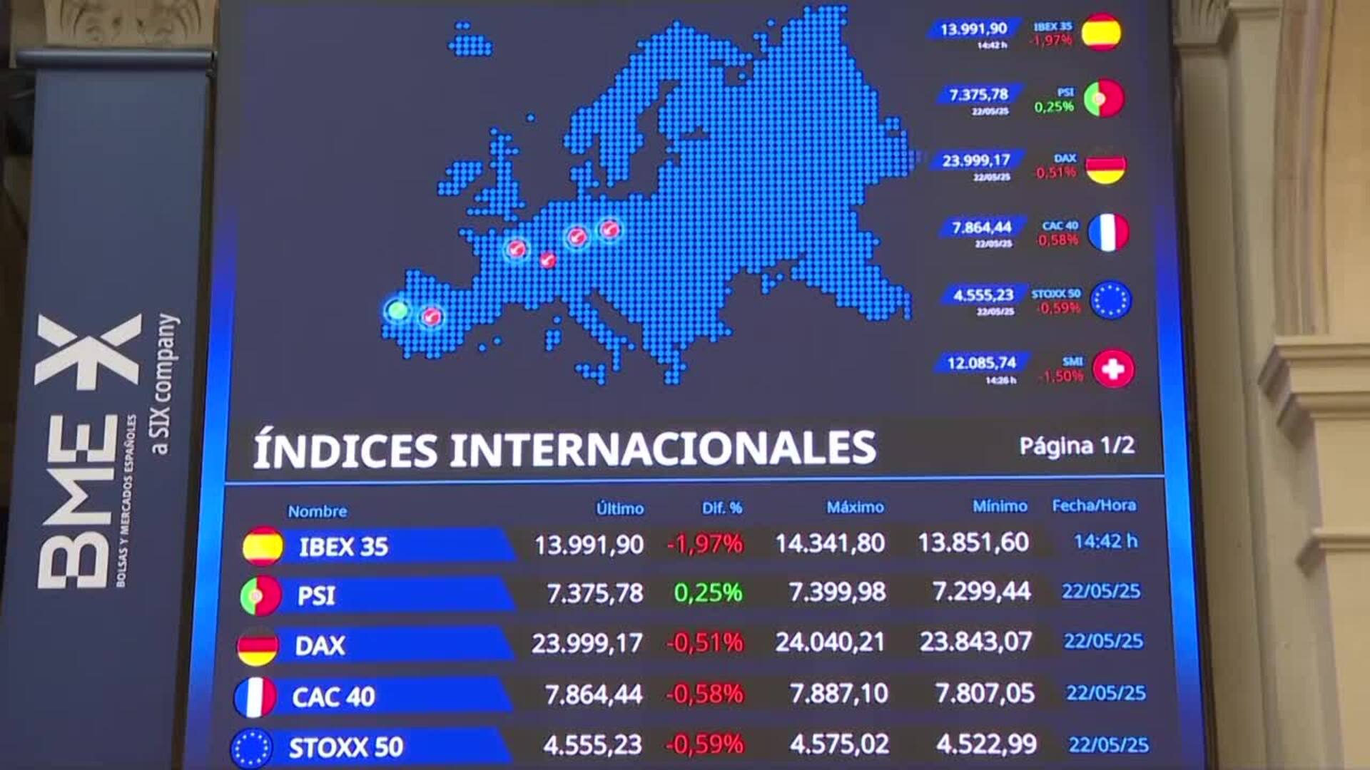 El Ibex 35 se hunde un 2% con los bancos en caída libre por la amenaza de Trump