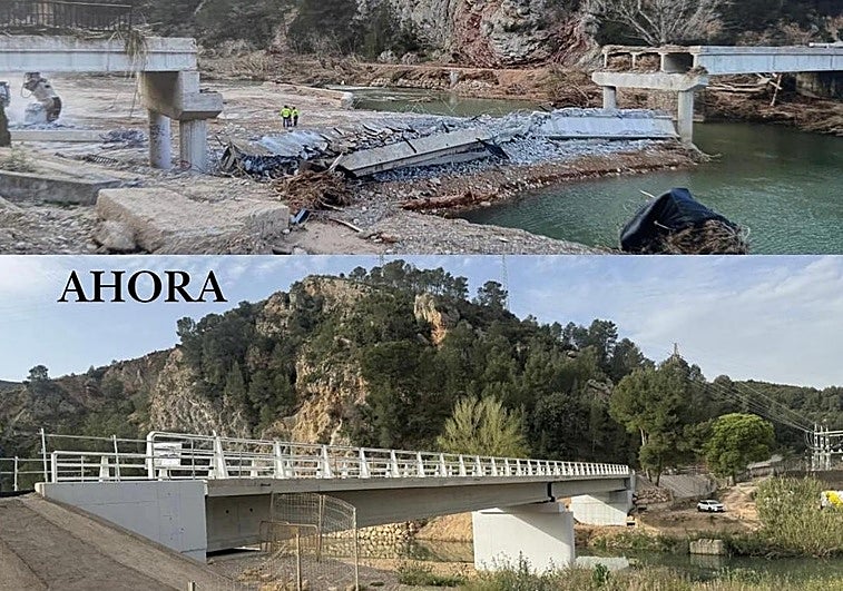 El nuevo puente de Bugarra supera la prueba de carga para su reapertura