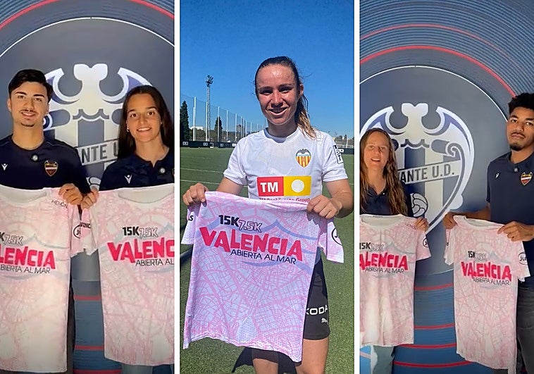 El Valencia CF y el Levante UD se vuelcan con la 15K/7,5K Valencia Abierta al Mar