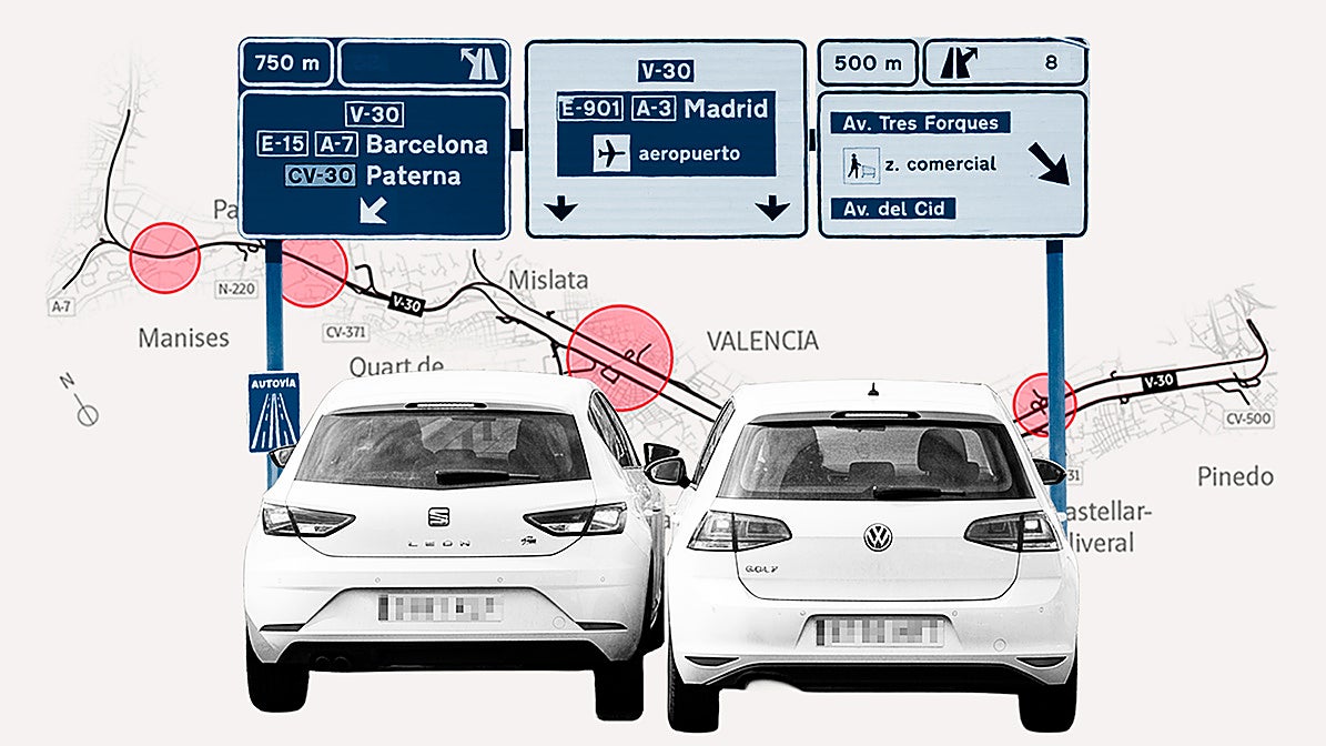 El tapón de la V-30 aprisiona hasta 200.000 vehículos al día