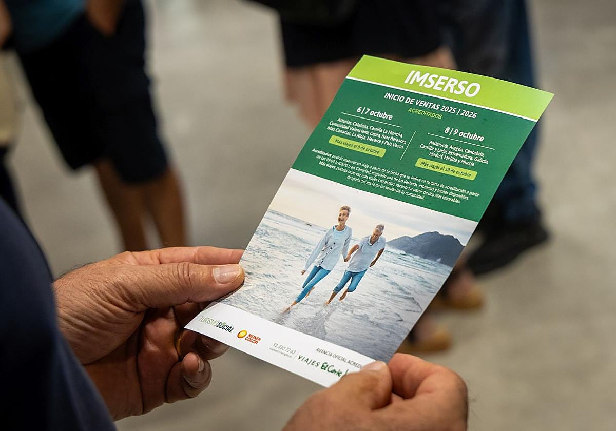 El Imserso lanza sus nuevos viajes desde 132,91 euros y el plazo de solicitud arranca la próxima semana