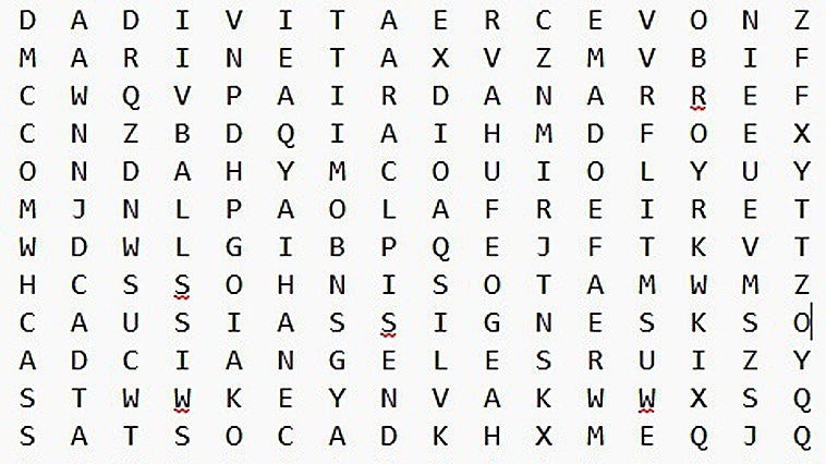 Sopa de letras a lo DNA