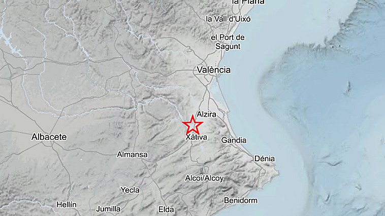Un pequeño terremoto hace temblar la Ribera