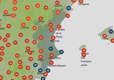 Los municipios donde más calor hace este lunes en Valencia: uno a 38,8º y sensación térmica de 42º en la Comunitat