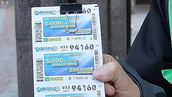 Resultados del Sueldazo de la ONCE de hoy domingo, 23 de agosto: 300.000 euros al contado y 5.000 mensuales durante 20 años