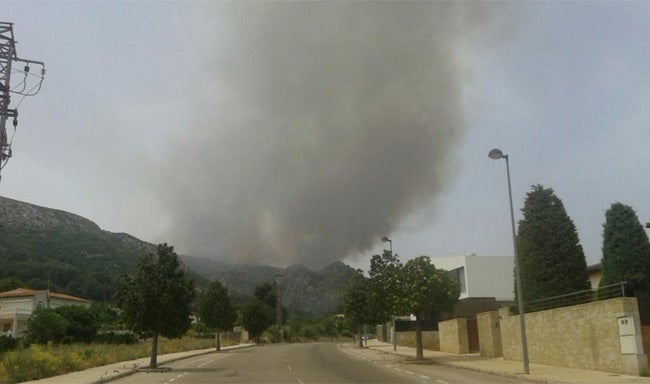 Incendio en Vall d&#039;Ebo