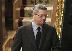 Gallardón, durante el pleno que se celebra hoy en el Congreso de los Diputados. / Efe | Vídeo: Atlas