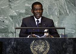 Teodoro Obiang pronuncia un discurso en una Asamblea General de Naciones Unidas. / Archivo