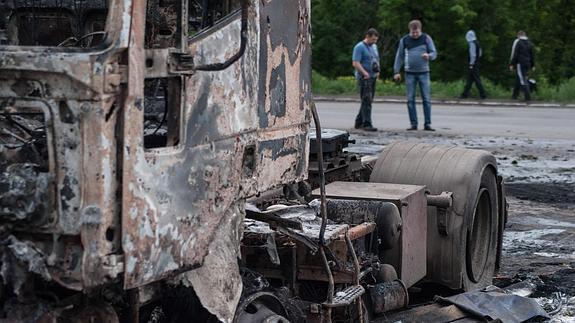 Los combates continúan en Slaviansk. 