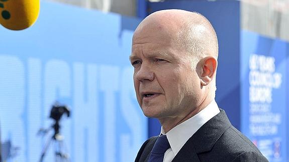 El ministro británico de Exteriores, William Hague. 