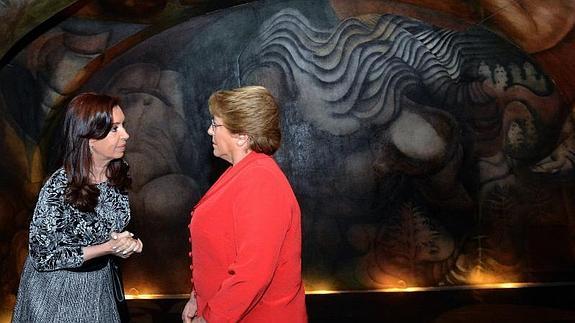 Fernández, junto a Bachelet 