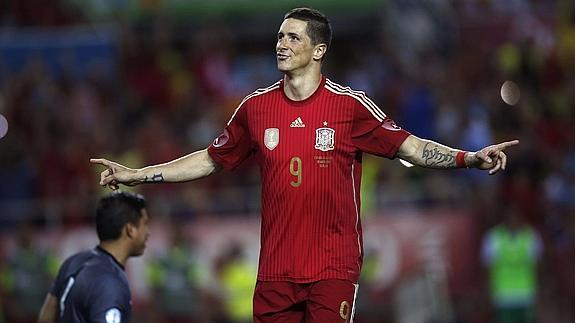 Torres celebra un gol. 