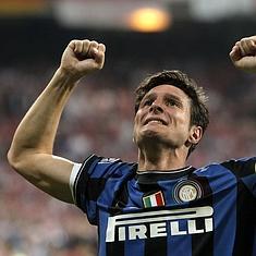 Zanetti vistiendo la camiseta del Inter.