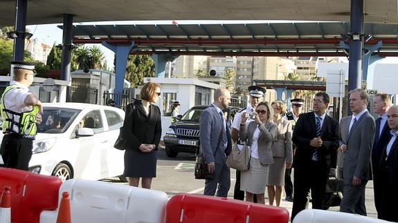 Visita de la misión de la UE a Gibraltar.