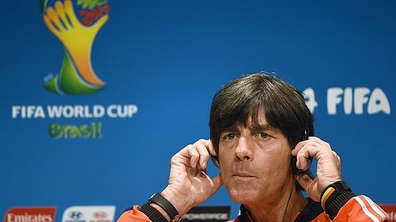 Löw, en la rueda de prensa. 