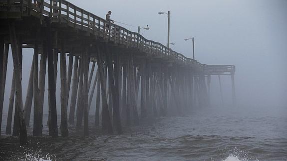 Un muelle de la cadena de islas Outer Banks. 