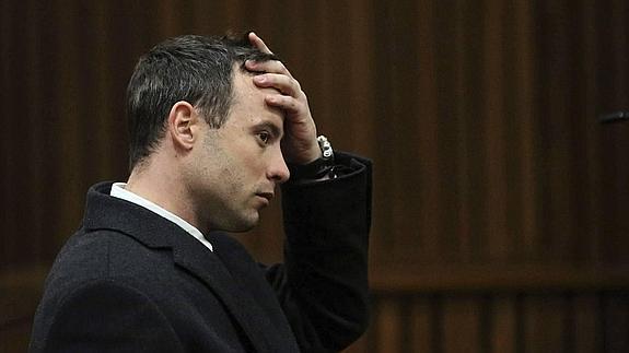 Pistorius, durante el juicio. 