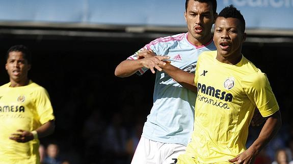 Uche, en el partido del Villarreal contra el Celta. 