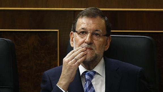 Mariano rajoy, hoy en el Congreso.