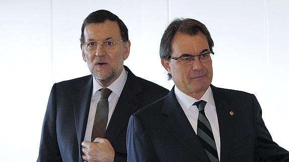 Mariano Rajoy y Artur Mas. 