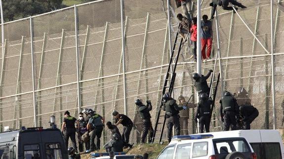 Asalto a la valla de Melilla. 