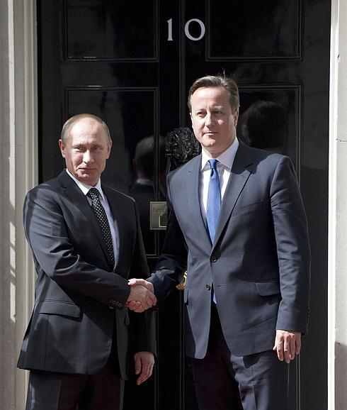 Vladímir Putin y David Cameron. 