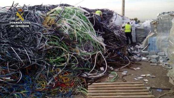 Imagen del material incautado. 