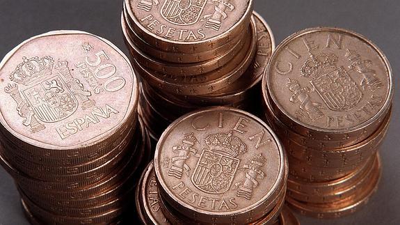Los españoles conservan 1.664 millones de euros en pesetas
