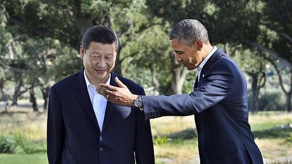 Xi Jinping, junto a Obama. 