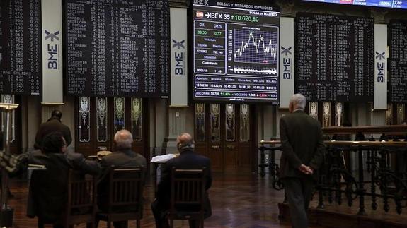 Interior de la Bolsa de Madrid