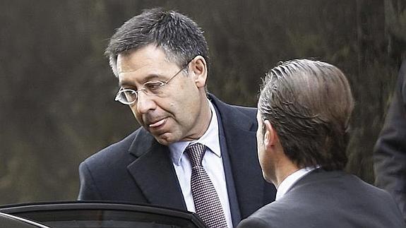 Josep Maria Bartomeu, a su llegada a la Audiencia Nacional. 