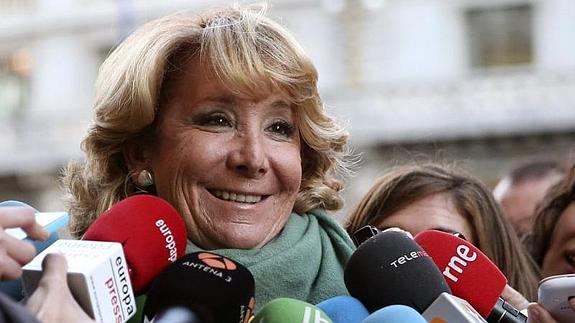 La presidenta del PP madrileño, Esperanza Aguirre. 