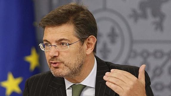 El ministro de Justicia, Rafael Catalá. 