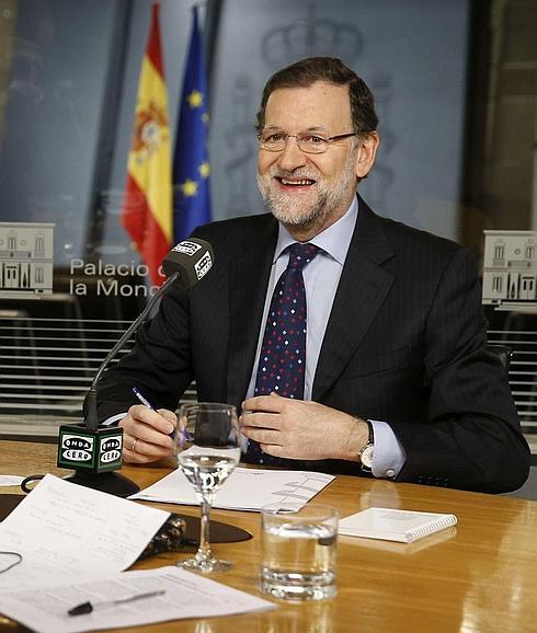 Mariano Rajoy, durante la entrevista. 