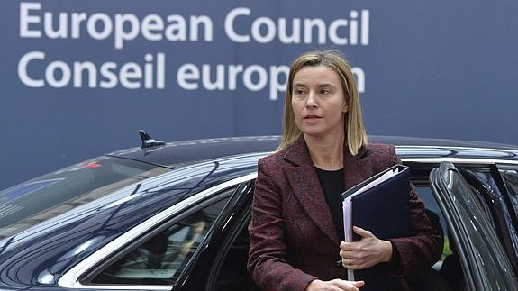 La jefa de la diplomacia europea, Federica Mogherini. 