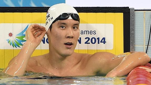 Park Tae-hwan, en los Juegos Asiáticos. 