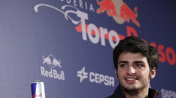 Sainz, en una rueda de prensa. 