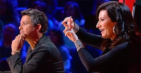 Alejandro Sanz y Laura Pausini. 